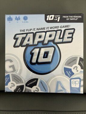 Tapple 10 Travel Card Game USAopoly Fast Word Party Game New Sealed 10-in-1 Box